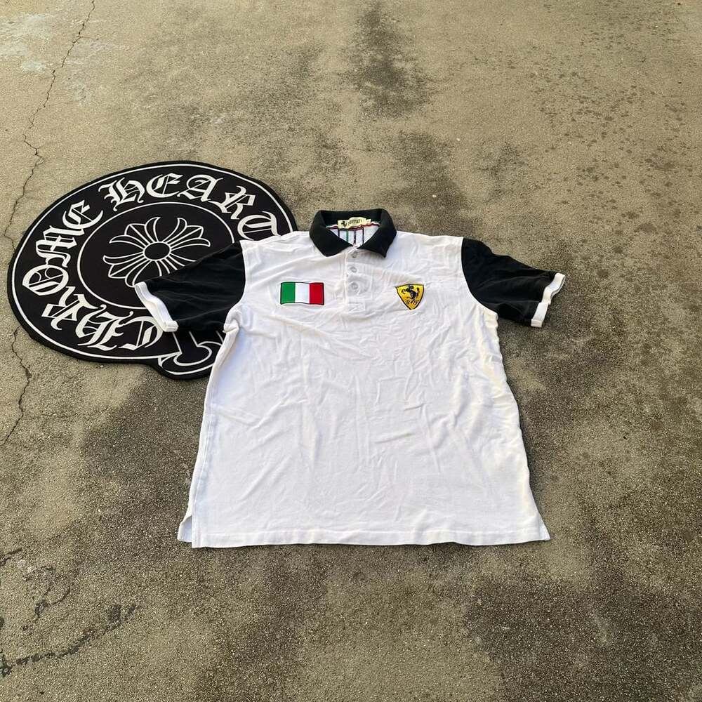 Ferrari Polo Shirt Size L White Scuderia Racing